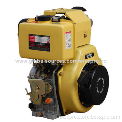 Single cylinder/vertical/9-stroke/air-cooled/diesel engine, compact in structure